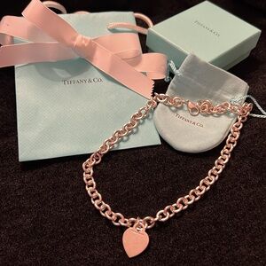 16“ Tiffany Heart Tag Choker Necklace